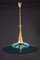 Lampadario rotondo in cristallo e ottone di Max Ingrand per Fontana Arte, anni '40, Immagine 5