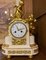 Horloge de Cheminée en Marbre Blanc Doré, France, 19ème Siècle 2