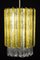 Lámpara de araña o farol Triedi de cristal de Murano, Tronchi y oro de Venini, años 60, Imagen 7