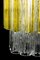 Lámpara de araña o farol Triedi de cristal de Murano, Tronchi y oro de Venini, años 60, Imagen 11