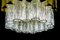 Lampadario o lanterna Triedi in vetro di Murano, Tronchi e oro di Venini, anni '60, Immagine 9