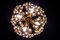 Lámpara de araña en forma de globo de oro y cristal de Gaetano Sciolari, 1960, Imagen 13