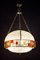 Mid-Century Italian Iron and Colorful Murano Glass Pendant or Lantern, Image 2