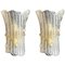 Italian Murano Glass Wall Sconces from Barovier & Toso, 1970s, Set of 2 1