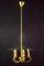 Lámpara de araña italiana Art Déco estilo Pietro Chiesa de Fontana Arte, años 40, Imagen 3