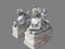 Italienische Sphinx Kalkstein Statuen, 1970er, 2er Set 3