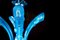 Lámpara de araña de cristal de Murano azul, años 90, Imagen 11