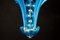 Lámpara de araña de cristal de Murano azul, años 90, Imagen 6