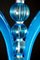 Lámpara de araña de cristal de Murano azul, años 90, Imagen 10