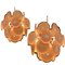 Amber Murano Glass Discs Italian Chandeliers, 1970s, Set of 2 4