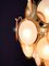 Lámparas de araña italianas con discos de cristal de Murano ámbar, años 70. Juego de 2, Imagen 10