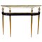 Mid-Century Italian Oval-Shaped Gilt Bronze Console Table by Paolo Buffa, Image 1