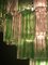 Lampadario in vetro di Murano color verde smeraldo di Venini, Immagine 4