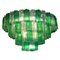 Emerald Green and Ice Color Murano Glass Chandelier from Venini, Image 1