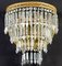 Crystal and Brass Scones or Wall Lights Italy, 1940s, Set of 2, Image 3