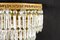 Crystal and Brass Scones or Wall Lights Italy, 1940s, Set of 2 11