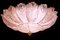 Italian Pink and Clear Murano Glass Leaf Wall Lights, 1970s, Set of 2 13
