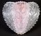 Italian Pink and Clear Murano Glass Leaf Wall Lights, 1970s, Set of 2 5