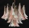 Murano Glass Pink and White Lattimo Chandelier from Mazzega, 1980s 2