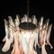 Murano Glass Pink and White Lattimo Chandelier from Mazzega, 1980s, Image 9