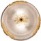 Murano Glass Ceiling Light or Flush Mount with Gold Inclusions by Barovier, 1970s 1