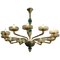 Murano Chandelier in Amber and Emerald Hand Blown Glass from Venini, 1960s, Image 2