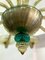 Murano Chandelier in Amber and Emerald Hand Blown Glass from Venini, 1960s 16