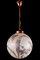 Liberty Engraved Glass Sphere Chandelier, Italy, 1940s 7