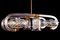 Art Deco Brass Mounted Murano Glass Chandelier by Ercole Barovier, 1940s 2