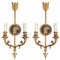 Bronze Two-Light Neoclassical Wall Sconces, Set of 2 1