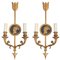 Bronze Two-Light Neoclassical Wall Sconces, Set of 2, Image 1
