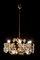 Brass and Glass Lens Chandelier by Gaetano Sciolari, Italy, 1960s 12