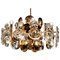 Brass and Glass Lens Chandelier by Gaetano Sciolari, Italy, 1960s 1