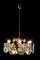 Brass and Glass Lens Chandelier by Gaetano Sciolari, Italy, 1960s 14