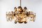 Brass and Glass Lens Chandelier by Gaetano Sciolari, Italy, 1960s 16