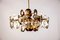 Brass and Glass Lens Chandelier by Gaetano Sciolari, Italy, 1960s 19