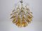Murano Glass Amber Petals Chandeliers from Mazzega, 1970s, Set of 2 6