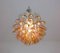 Murano Glass Amber Petals Chandeliers from Mazzega, 1970s, Set of 2 10