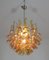 Murano Glass Amber Petals Chandeliers from Mazzega, 1970s, Set of 2 2