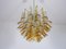 Murano Glass Amber Petals Chandeliers from Mazzega, 1970s, Set of 2 5