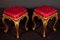 Italian 18th Century Gilt-Wood Stools, 1750s, Set of 2 3