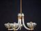 Italian Art Deco Chandelier from Barovier & Toso, 1940s 5