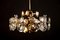 Brass and Glass Lens Chandelier from Gaetano Sciolari, Italy, 1960s 5