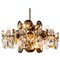 Brass and Glass Lens Chandelier from Gaetano Sciolari, Italy, 1960s 1