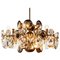 Brass and Glass Lens Chandelier from Gaetano Sciolari, Italy, 1960s, Image 1