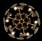 Lámpara de araña de latón y vidrio de Gaetano Sciolari, Italy, años 60, Imagen 13