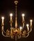 Italian Brass and Chrome Chandelier, 1950s 5