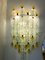 Glass Blocks with Gold Tulip Sconces from Barovier & Toso, 1940s, Set of 2, Image 2