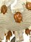 Lustre en Verre de Murano avec Rosaces Dorées de Barovier & Toso, 1940s 7