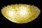 Deckenlampe aus Murano Glas in Gold mit Eisblumen Korb von Barovier & Toso 15